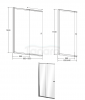 BESCO Parawan nawannowy 2-skrzydłowy Easy Slide BLACK 100x150 PESB-2S